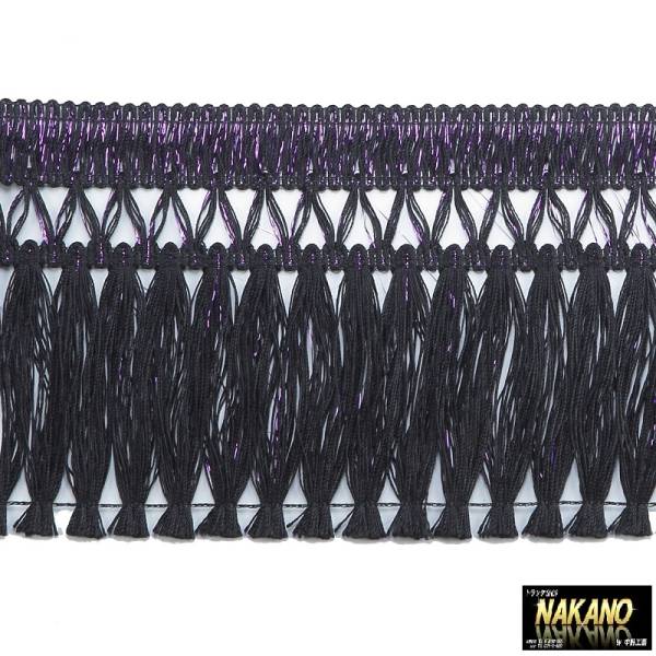 トラック用 フロントカーテン キララフレンジ ラメ黒/紫 2.2m L寸 トラック用品 4トン 大型 キラキラ靡く 拍卖