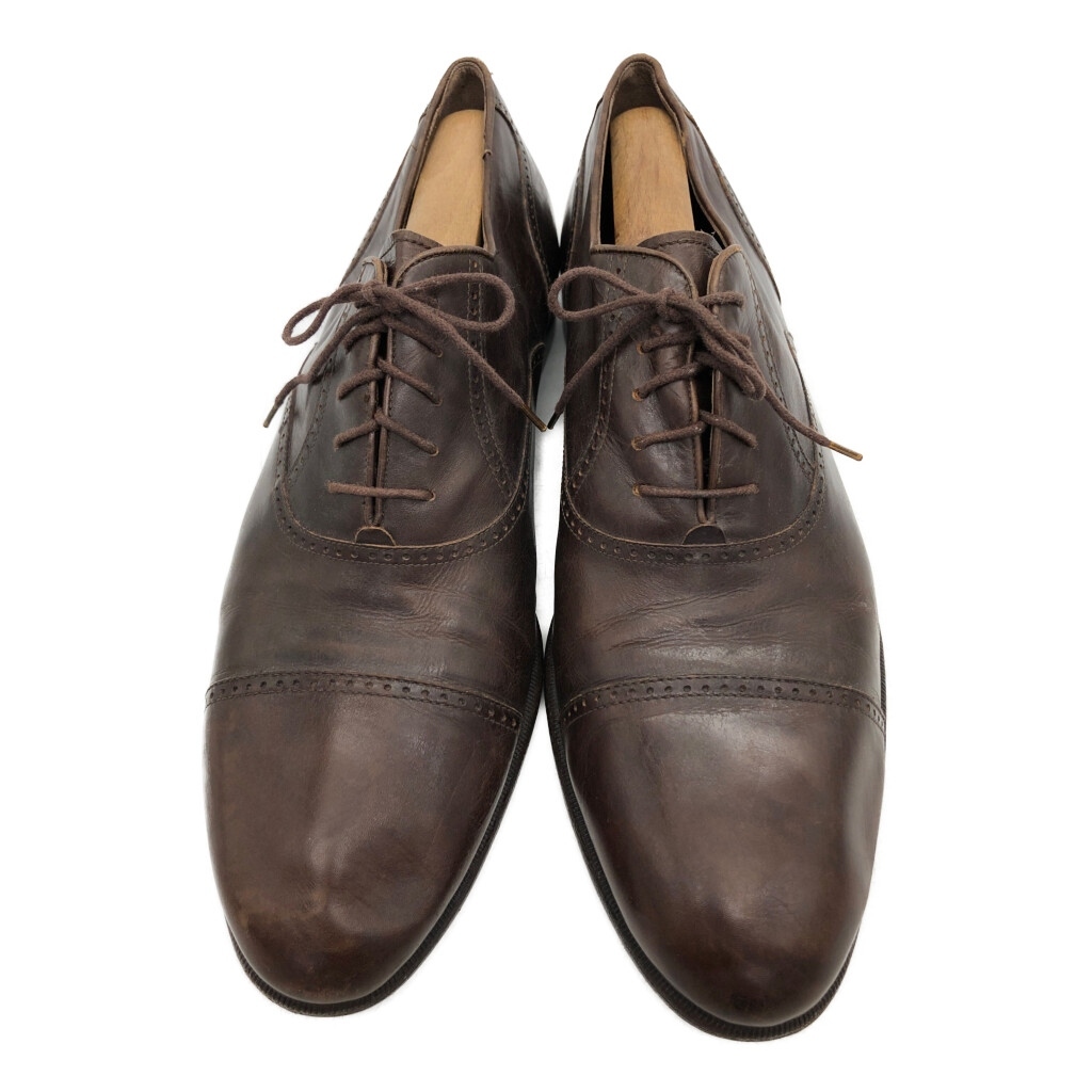 ストレートチップ レザーシューズ 本革 内羽根式 ブラウン (メンズ 11 M) 中古 古着 KA1090拍卖