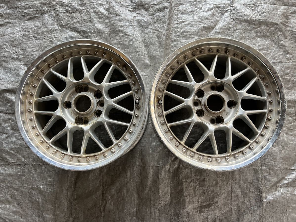 メーカー不明 メッシュ/16×7j+35(実測値/5穴4穴114.3/2本 深リム 極太 当時物 シュティッヒ?ワーク?拍卖