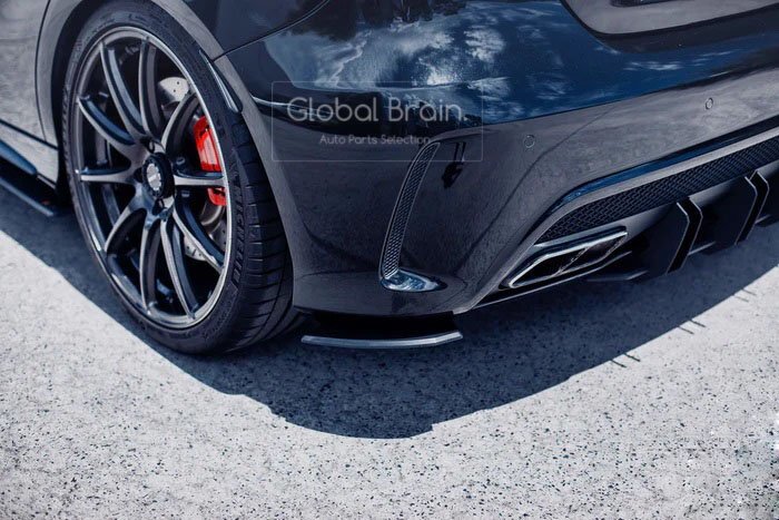 メルセデスベンツ Aクラス W176 A45 AMG リア サイド スパッツ スプリッター / バンパー トリム アンダー カバー カナード拍卖
