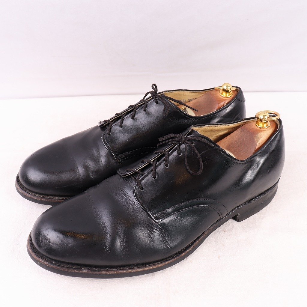80's サービスシューズ 10 1/2 W 黒 米軍 USネイビー INTERNATIONAL SHOE CO ミリタリー ヴィンテージ usnavyメンズ 中古 ds4501拍卖