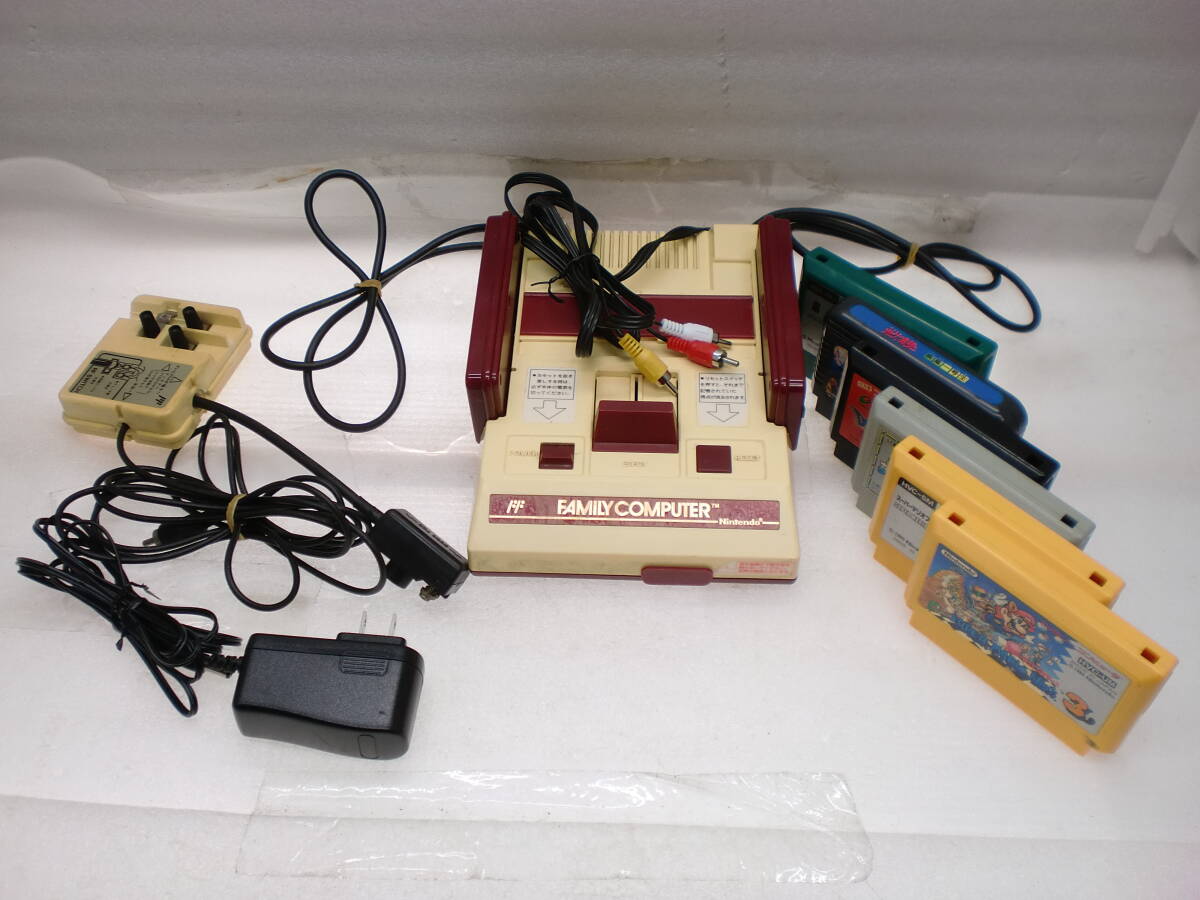 2406151 ファミコン本体AV仕様 男塾 SDガンダム スーパーマリオブラザーズ ドラゴンクエスト他 現状品拍卖