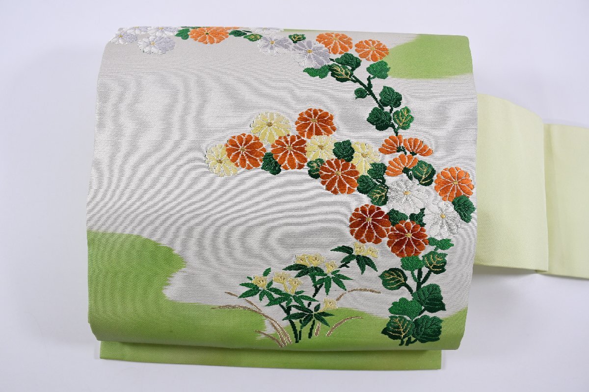名古屋帯 花 秋草 帯丈365cm ★着物屋 ne-10297 桜庭呉服店拍卖