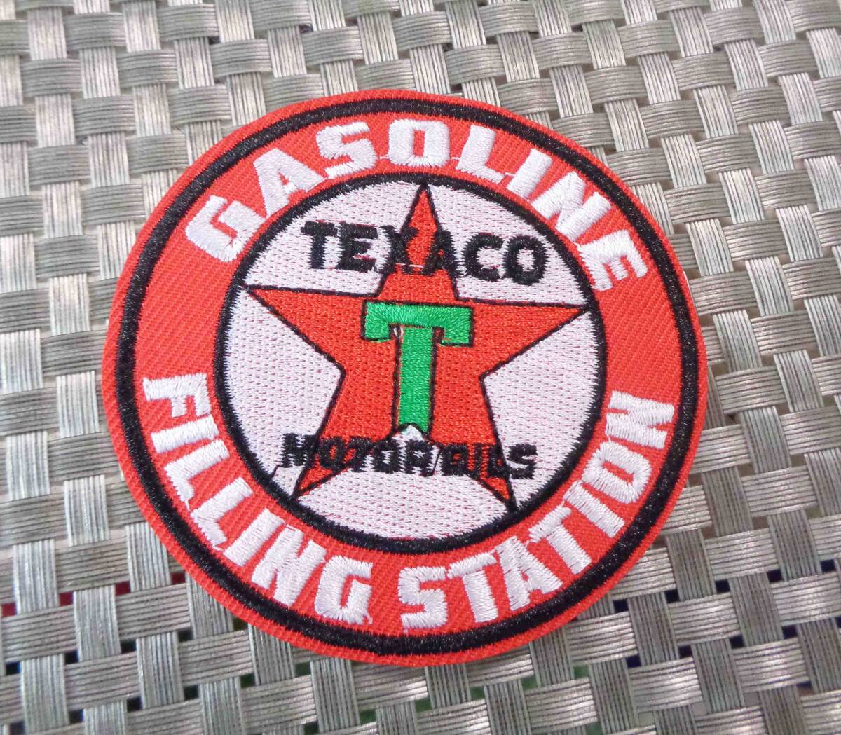 《赤白TX円T緑》■◎激渋「Texaco GASOLINE Sky Chief」 テキサコ Sky Chief モーターオイル 刺繍ワッペン◆アメリカ ■トラック◇衣服DIY拍卖