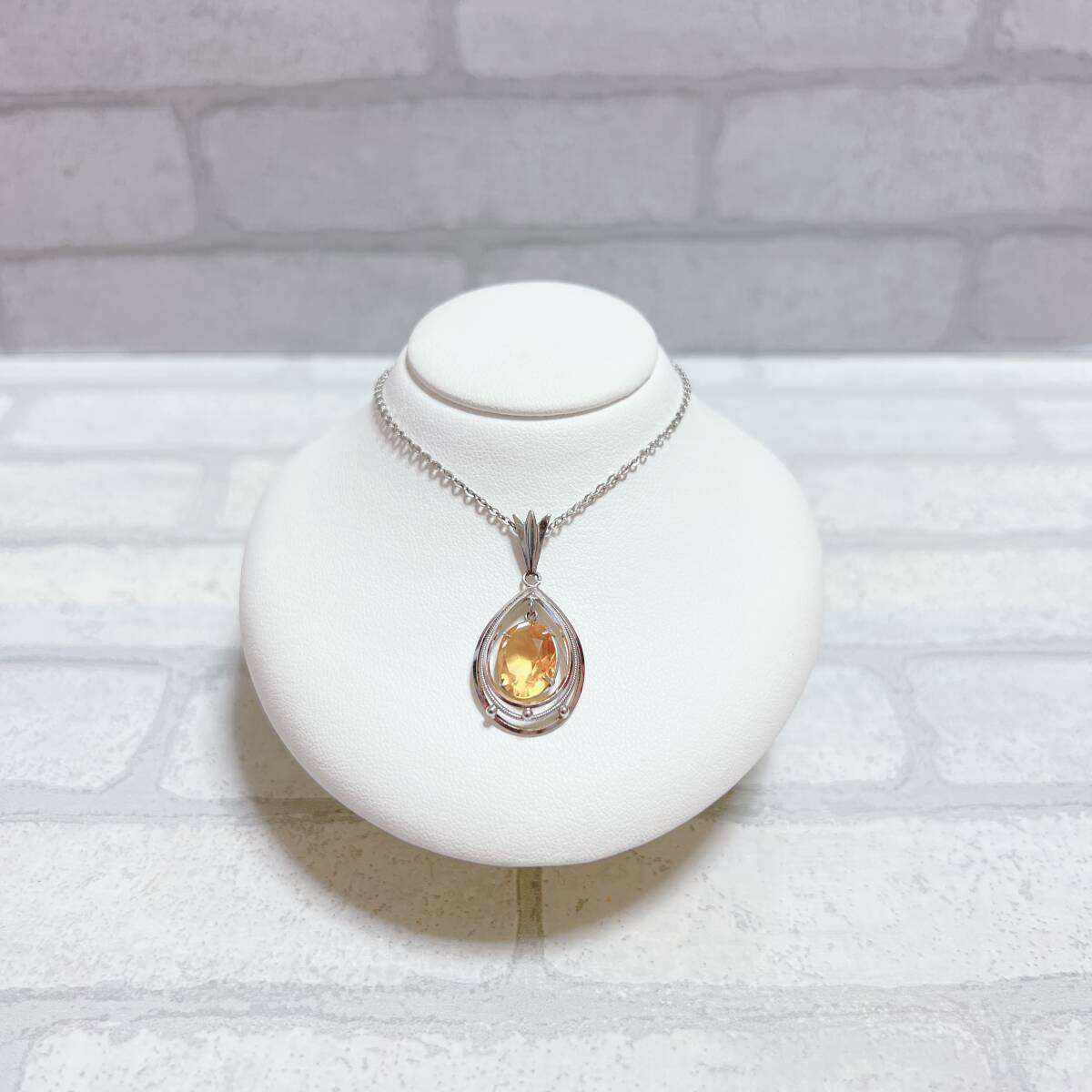 ネックレス silver シルバー イエローストーン 黄石 アンティーク ヴィンテージ EL-1255拍卖