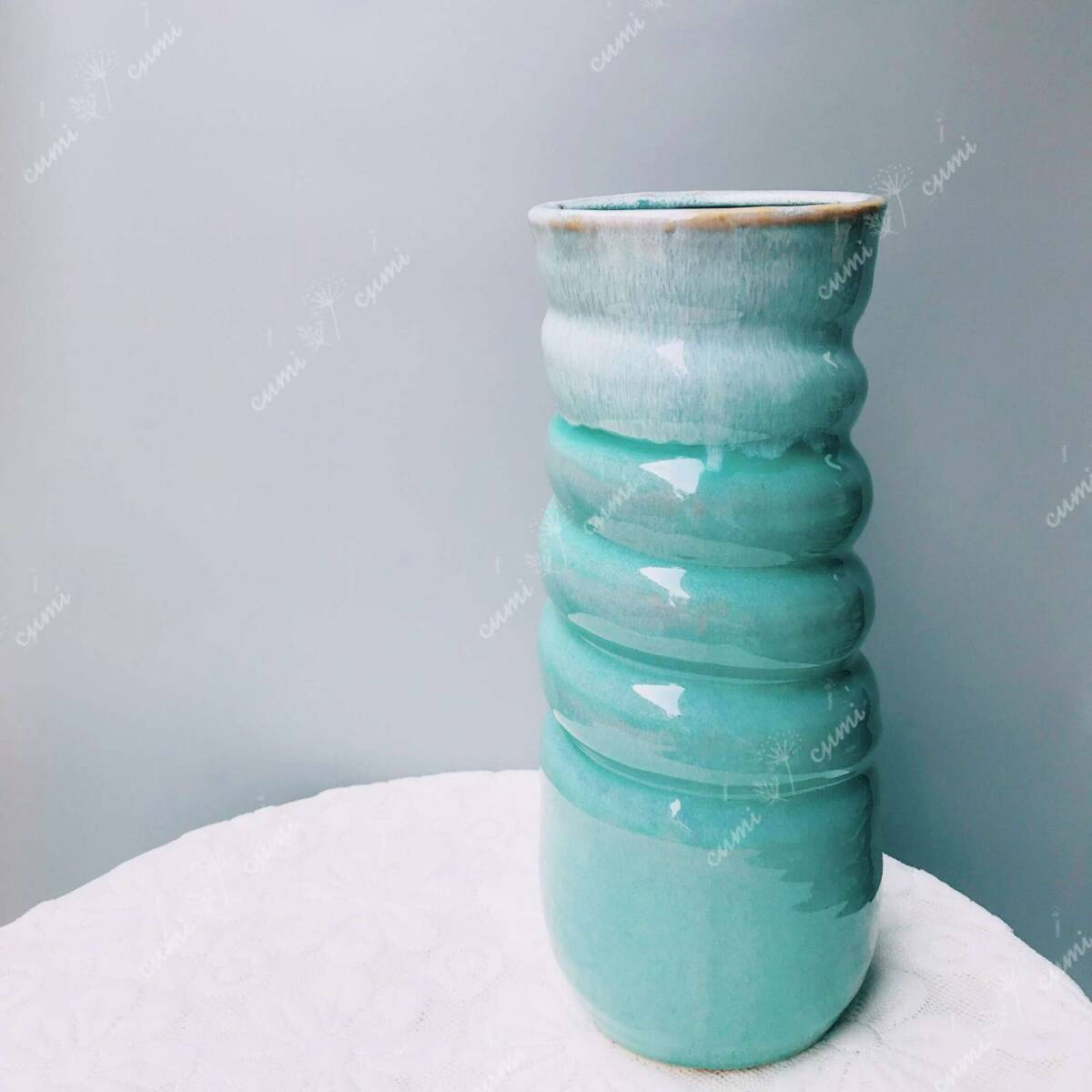 N0166【北欧】 海洋 窯変 二色 花瓶 室内 陶器 フラワーベース 鉢植え 激安 レア インテリア プレゼント 海外 盆栽 おすすめ プランター拍卖