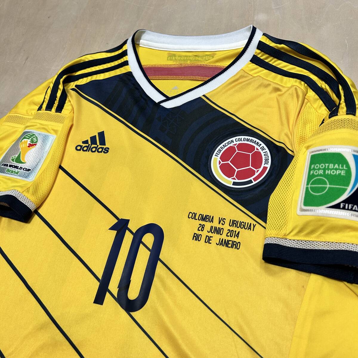 2014 14 コロンビア代表 ハメス ロドリゲス 選手支給品 ブラジル W杯 レアル バルデラマ Real Madrid Columbia James Rodrguez Balderrama拍卖