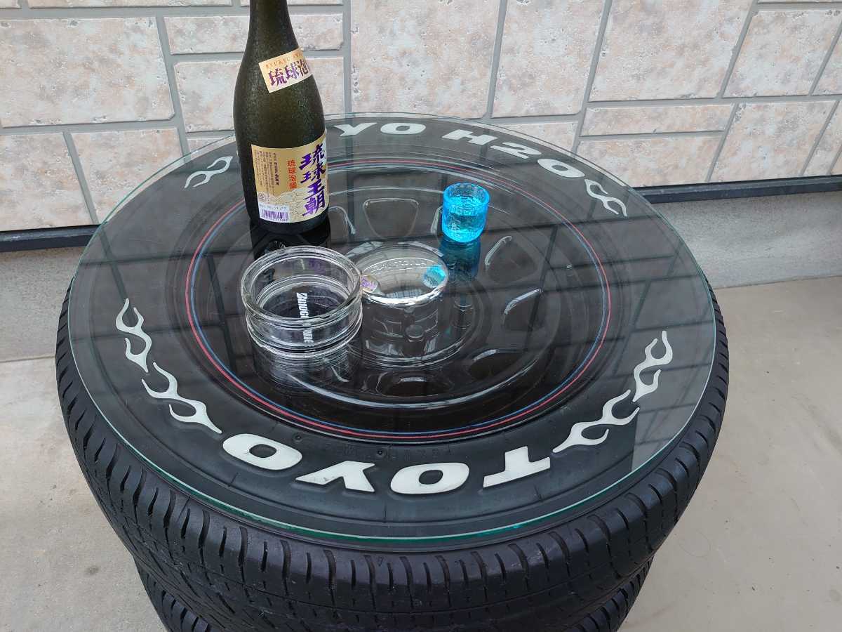 タイヤ ホイールをガラステーブルにしませんか?受注生産落札後製作します。(検ガレージ デイトナ スピードスター BBS WORK RAYS ENKEI拍卖