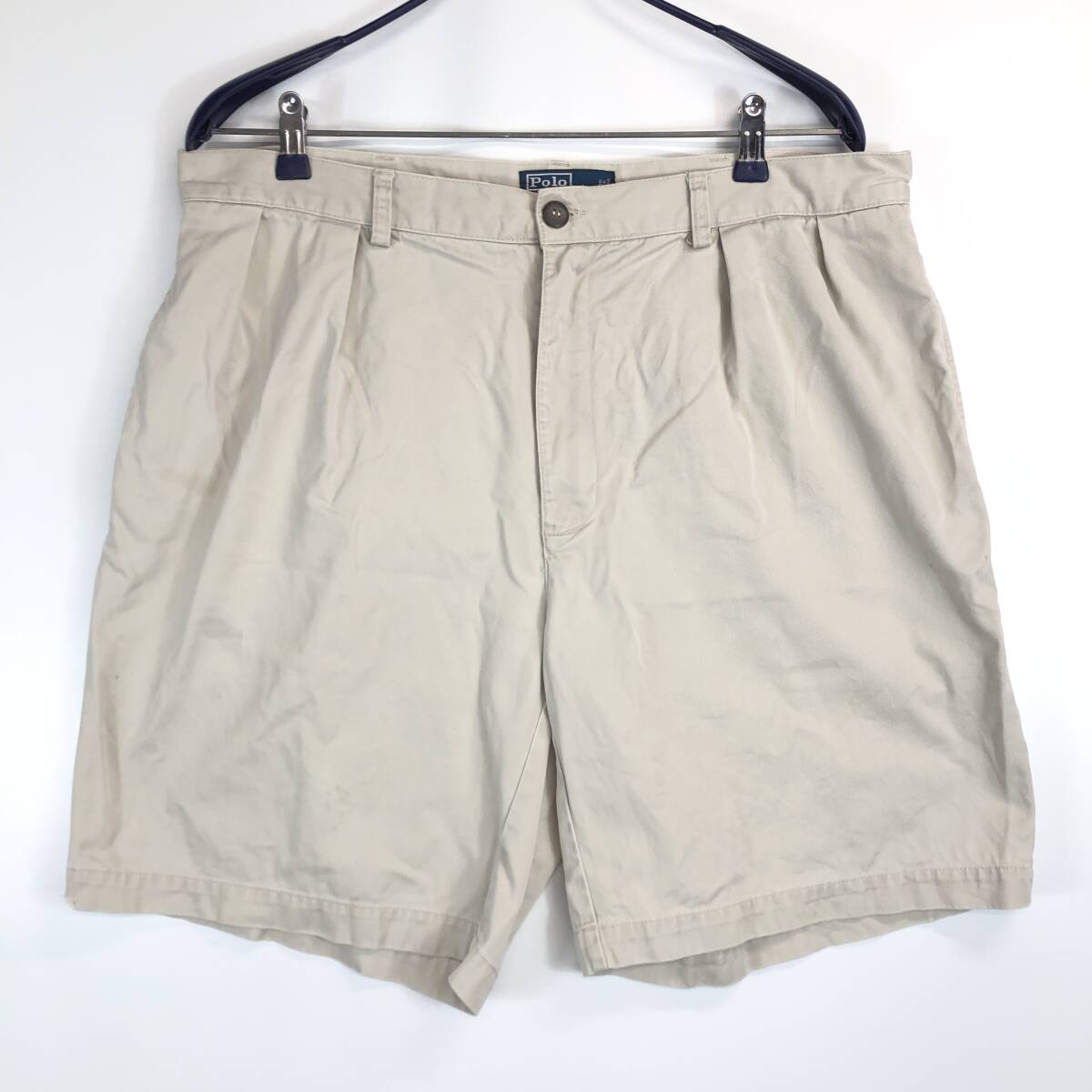 Ralph Lauren ラルフローレン ツータックハーフパンツ TYLER SHORT W38 コットン拍卖