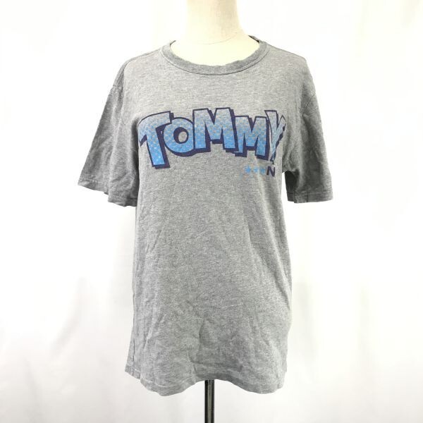 トミーヒルフィガー ジャパン正規代理店タグ★TOMMY★半袖Tシャツ【メンズL/gray/グレー】コットン/ユニセックス/Tops/Shirts◆BH773拍卖
