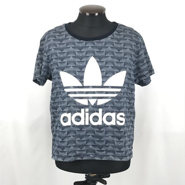 adidas/アディダス★トレフォイル/ビッグロゴ/半袖Tシャツ【メンズOT/グレー】◆BG440拍卖