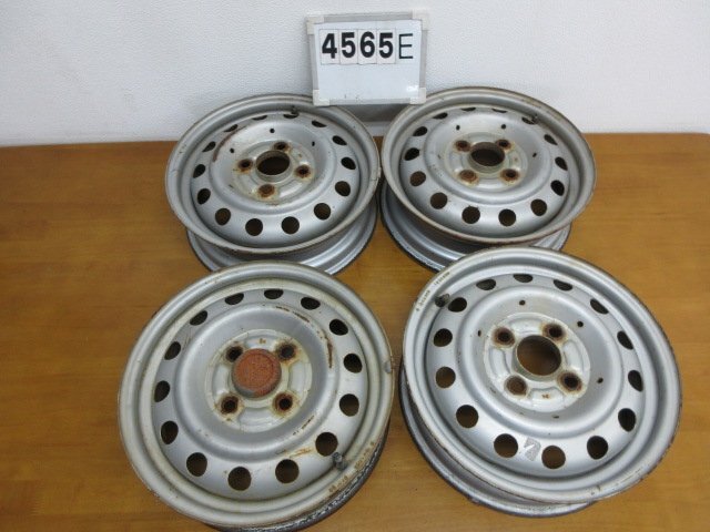 4565E ミツビシ純正 鉄チン スチールホイール 13×4.00B 13インチ 4穴 R13 PCD100 4本 2Lサイズ拍卖