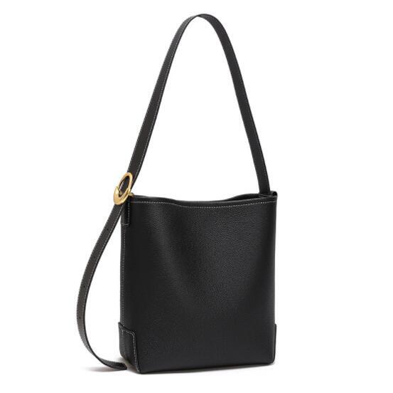 togo牛革 ショルダーバッグ ショルダー調節可 2WAY 本革 上品 斜めがけ レディース 通勤バッグ 通勤通学 レザー ブラック拍卖