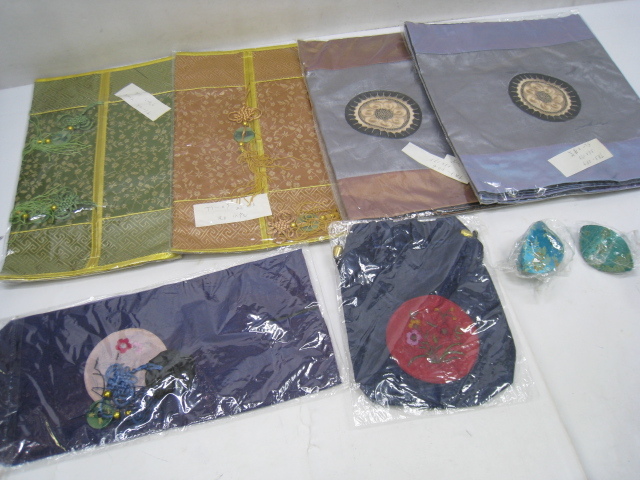 8点 中国 シノワズリ 中国雑貨 テーブルランナー タペストリー ティッシュカバー ポーチ アクセケース チャイナ服生地 5拍卖