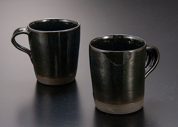 紺碧(こんぺき)コーヒーカップ 大小2個セット NSA21拍卖