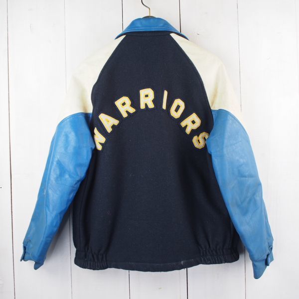 お勧め・カナダ製 PRIME SPORTS ウールスタジャン(16)ネイビー×オフホワイト ヴィンテージ拍卖