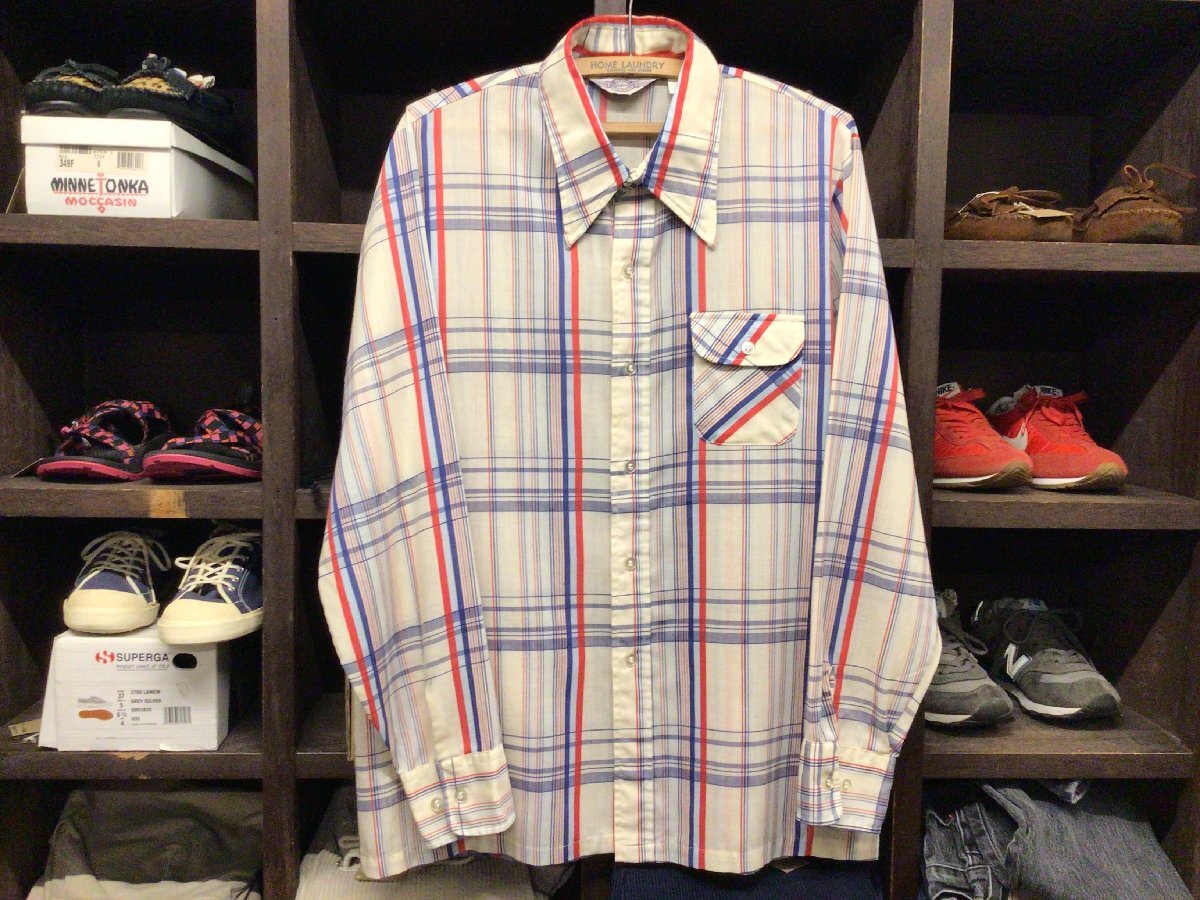 70’S LEVI’S PANATELA CHECK SHIRT SIZE L リーバイス パナテラ チェック シャツ マドラス ビンテージ拍卖