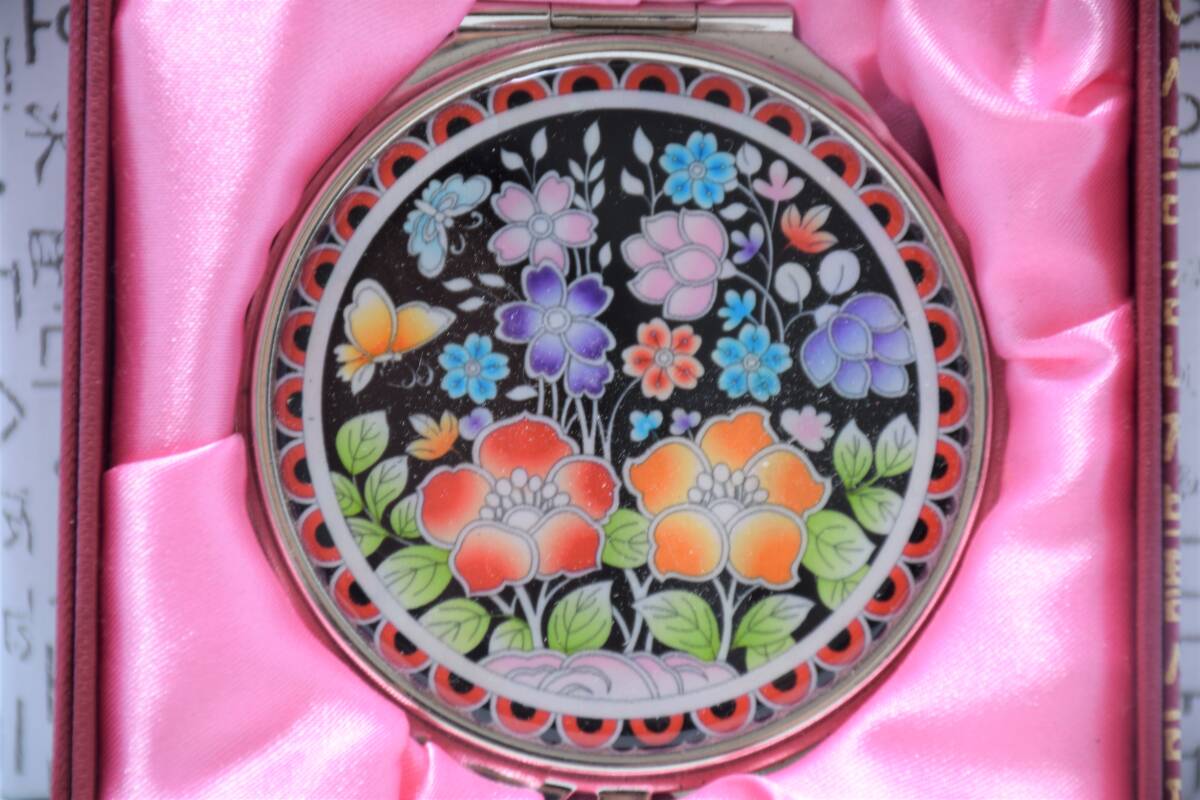 ◆◆韓国 伝統工芸◆螺鈿細工 コンパクトミラー◆カラフル牡丹◆送料無料!◆◆拍卖
