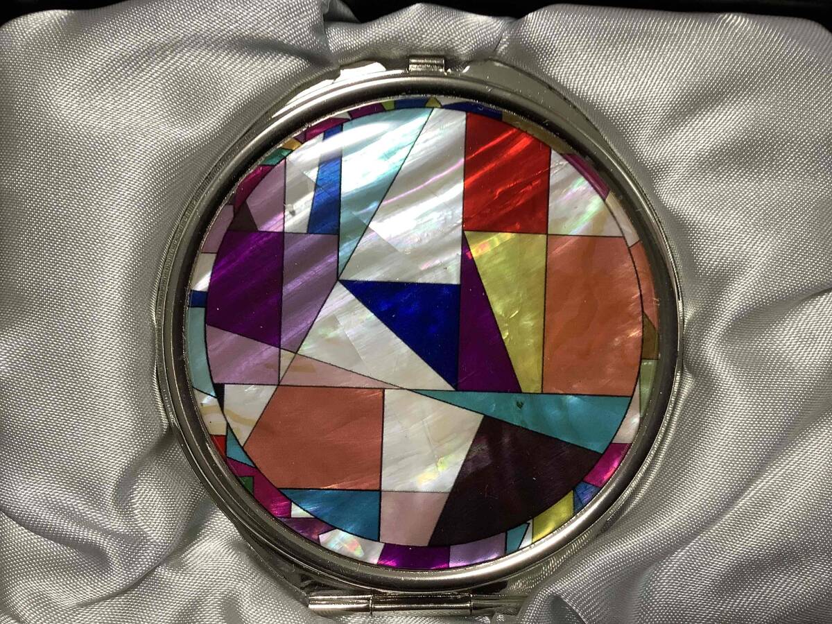 ◆◆韓国 伝統工芸◆螺鈿細工 コンパクトミラー◆パッチワーク◆送料無料!◆◆拍卖