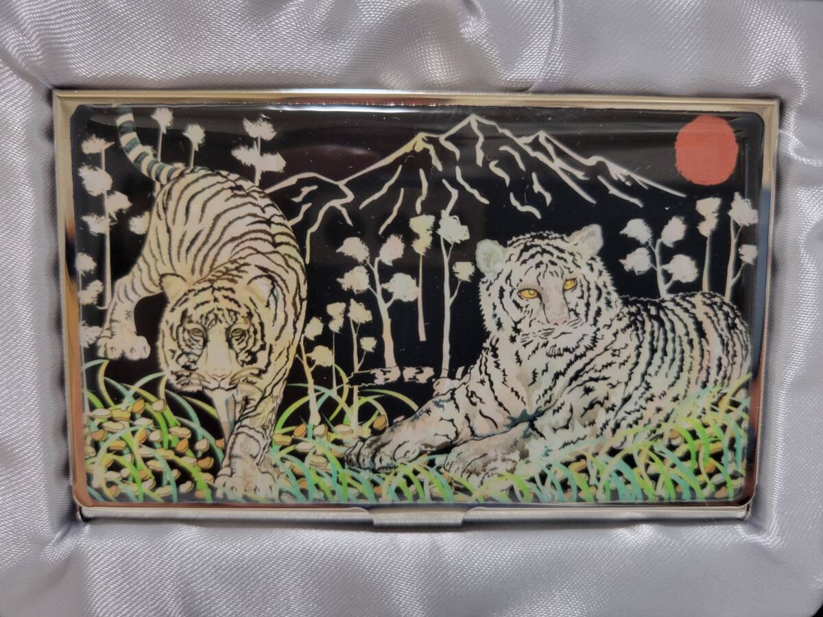 ■韓国 伝統工芸■螺鈿細工 名刺入れ■対の虎■送料無料!■拍卖