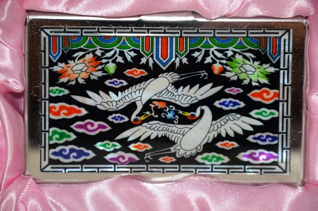 ■韓国 伝統工芸■螺鈿細工 名刺入れ■対の鶴2■送料無料!■拍卖