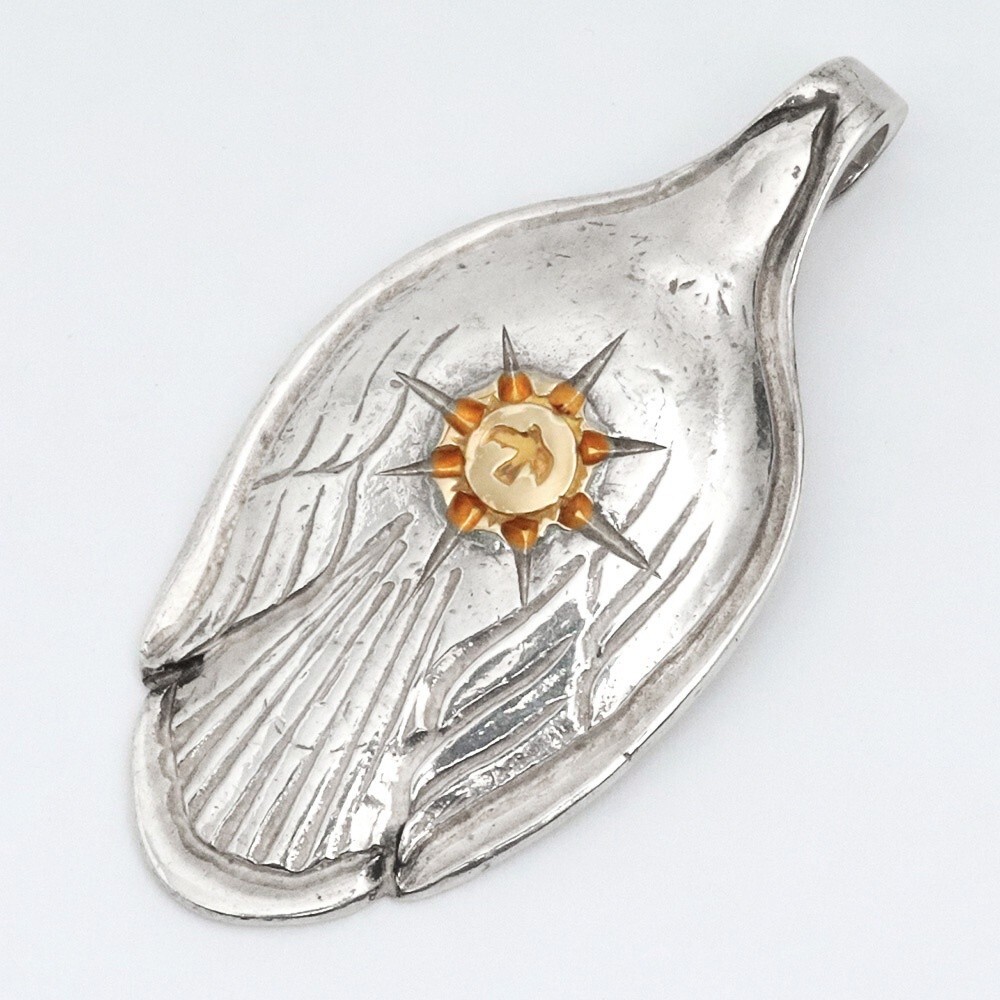 GORO'S 金メタル付きスプーン シルバー ゴローズ ネックレストップ ペンダント 18k 18金拍卖