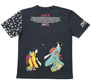 粋狂/羽根つき/Tシャツ/紺/S/syt-188/エフ商会/テッドマン/カミナリモータース拍卖