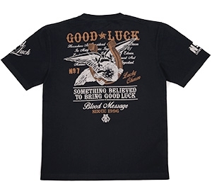 ブラッドメッセージ/Tシャツ/黒/M/blst-960/エフ商会/テッドマン/カミナリモータース拍卖