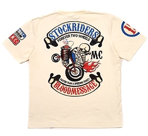 ブラッドメッセージ/Tシャツ/白/M/blst-1160/エフ商会/テッドマン/カミナリモータース拍卖