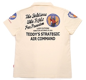 テッドマン/ポロシャツ/白/M/TMSP-200/エフ商会/カミナリモータース拍卖