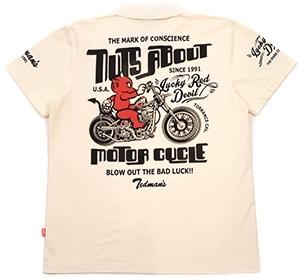 テッドマン/ポロシャツ/白/M/TMSP-300/エフ商会/カミナリモータース拍卖