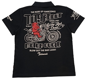 テッドマン/ポロシャツ/黒/S/TMSP-300/エフ商会/カミナリモータース拍卖