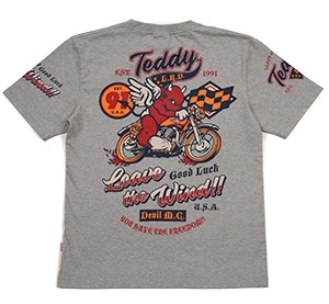 テッドマン/Tシャツ/ash/S/tdss-504/エフ商会/カミナリモータース拍卖