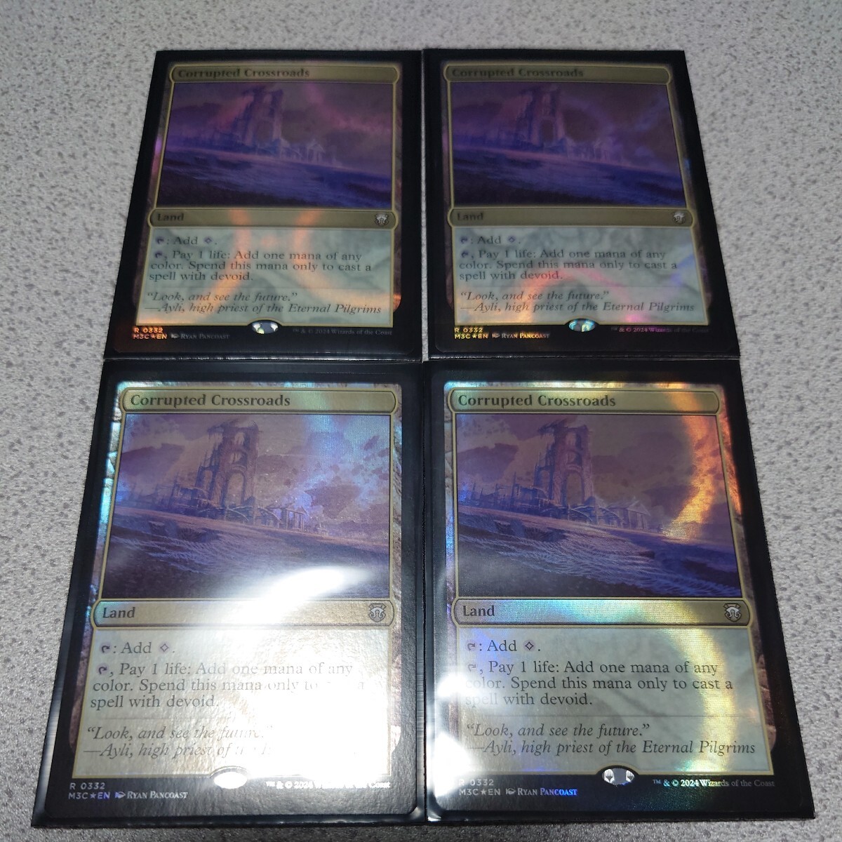 MTG MH3 廃集落 英語リップルfoil 四枚セット モダンホライゾン3 統率者デッキ Collector's Edition 即決拍卖