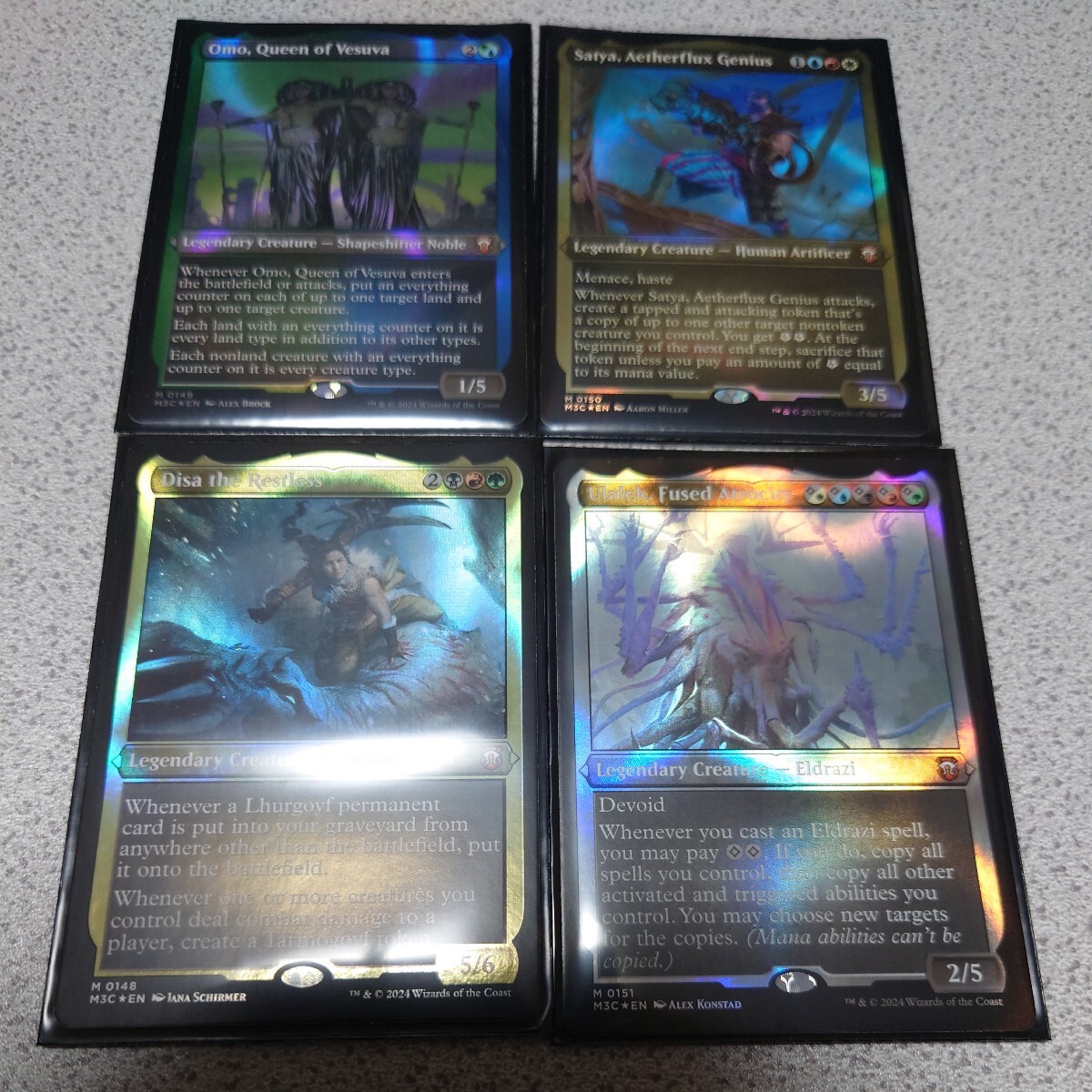 MTG MH3 統率者提示用カード 英語リップルfoil 各1枚 四枚セット モダンホライゾン3 統率者デッキ Collector's Edition 即決拍卖
