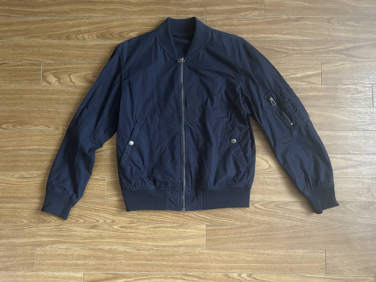 ■GU ジーユー レディース ジャケット ブルゾン 長袖 ネイビー 紺 シンプル サイズS拍卖