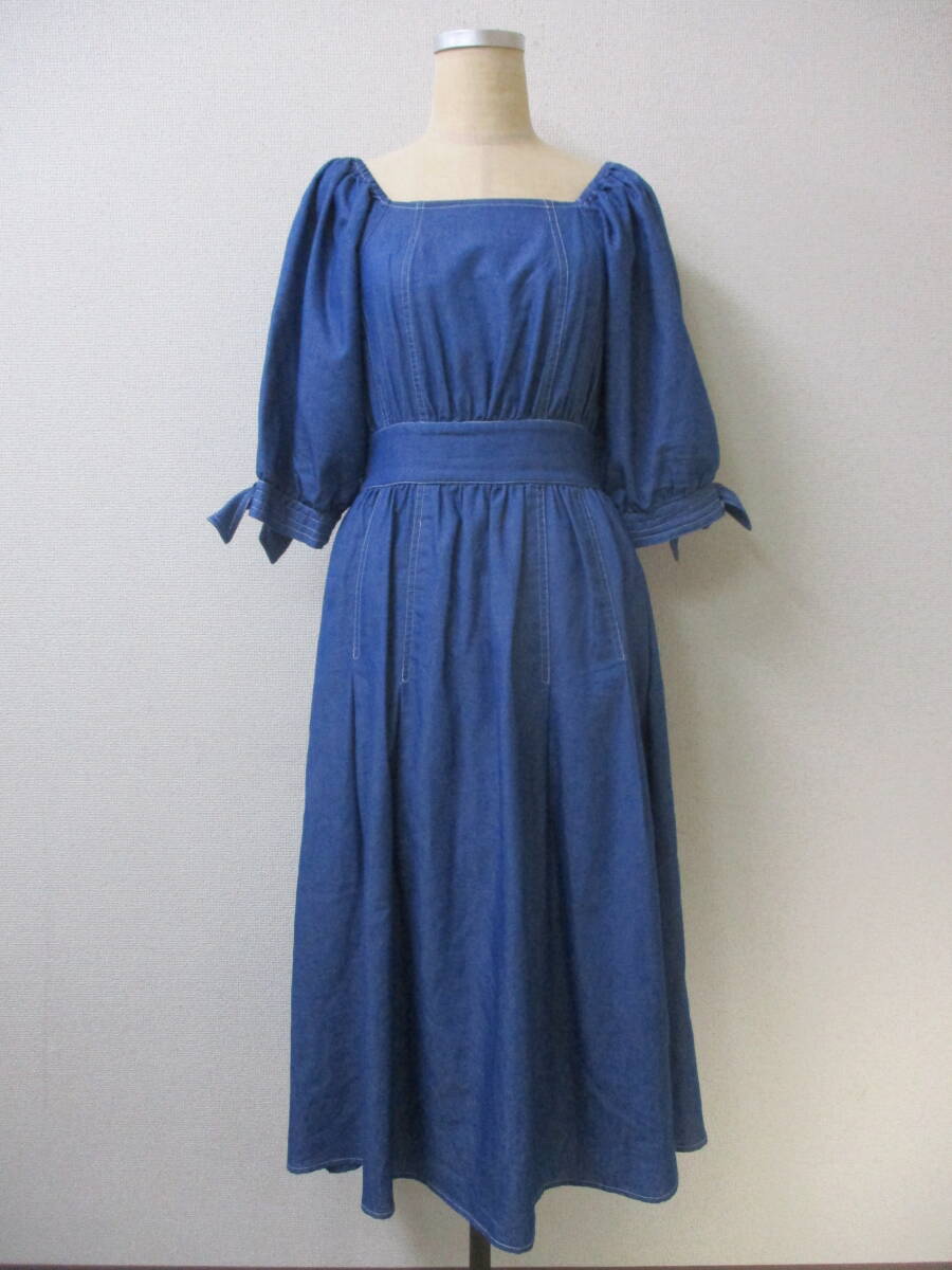 ミコアメリ MICOAMERI 五分丈 ワンピース Fサイズ ロング デニム調拍卖