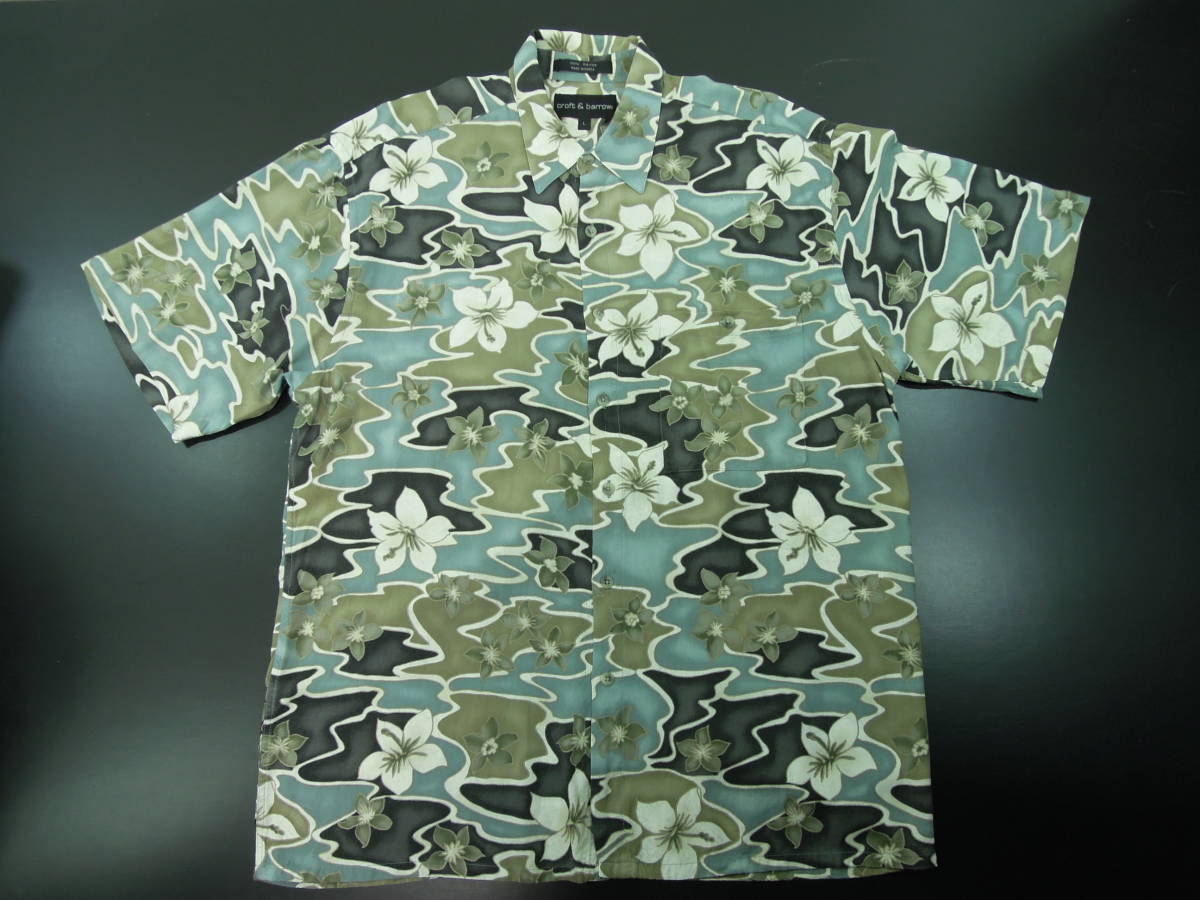 croft & barrow アロハシャツ 花柄 総柄 レーヨン オーバーサイズ ビッグサイズ拍卖