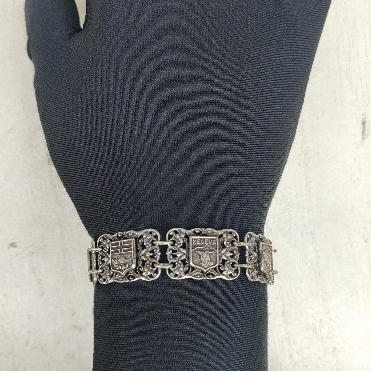【50s/60s/70s/フランス製】used/ユーロヴィンテージ/ビンテージ/アンティーク/ヨーロッパ古着/真鍮/メッキ/スーベニア/ブレス/ジュエリー拍卖