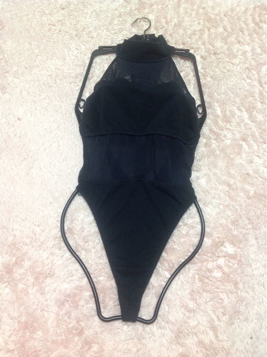 超お値打ち出品 SEXYチュールの切れ込み鋭い ハイネックバックジップ超ハイレグ Tバックレオタード Mサイズ used超美品拍卖
