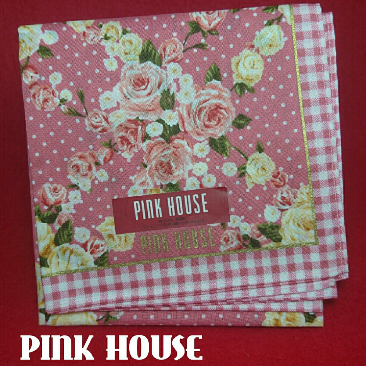 【未使用新品】 PINK HOUSE ピンクハウス ハンカチ 37 8322拍卖