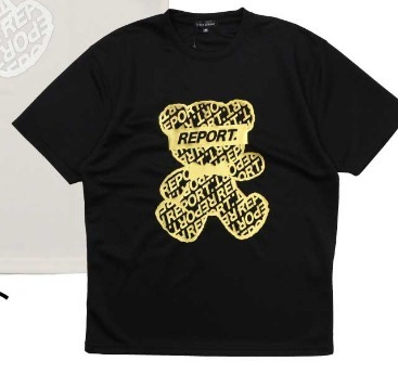 *可愛い!WALK&WIND 半袖 Tシャツ ポンチ くま クマさんラメ入りプリント 半袖Tシャツ Lサイズメンズ カジュアル ユニセックス 女性にも拍卖