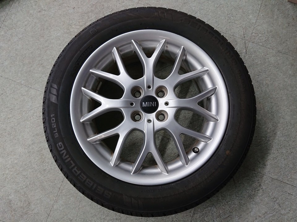 【棚卸し品】『psi』 R50 R53 R55 R56 BMWミニ 純正 16インチ アルミホイールX6.5J+48 4穴 PCD100&SEIBERLING SL201 195/55R16 夏タイヤ1本拍卖