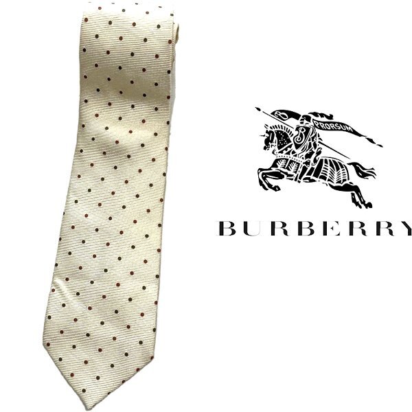 1点物◆バーバリーBURBERRY黄色シルク水玉柄ネクタイ古着メンズレディースOK90sストリート/スポーツ小物ブランド中古ビンテージ英国372864拍卖