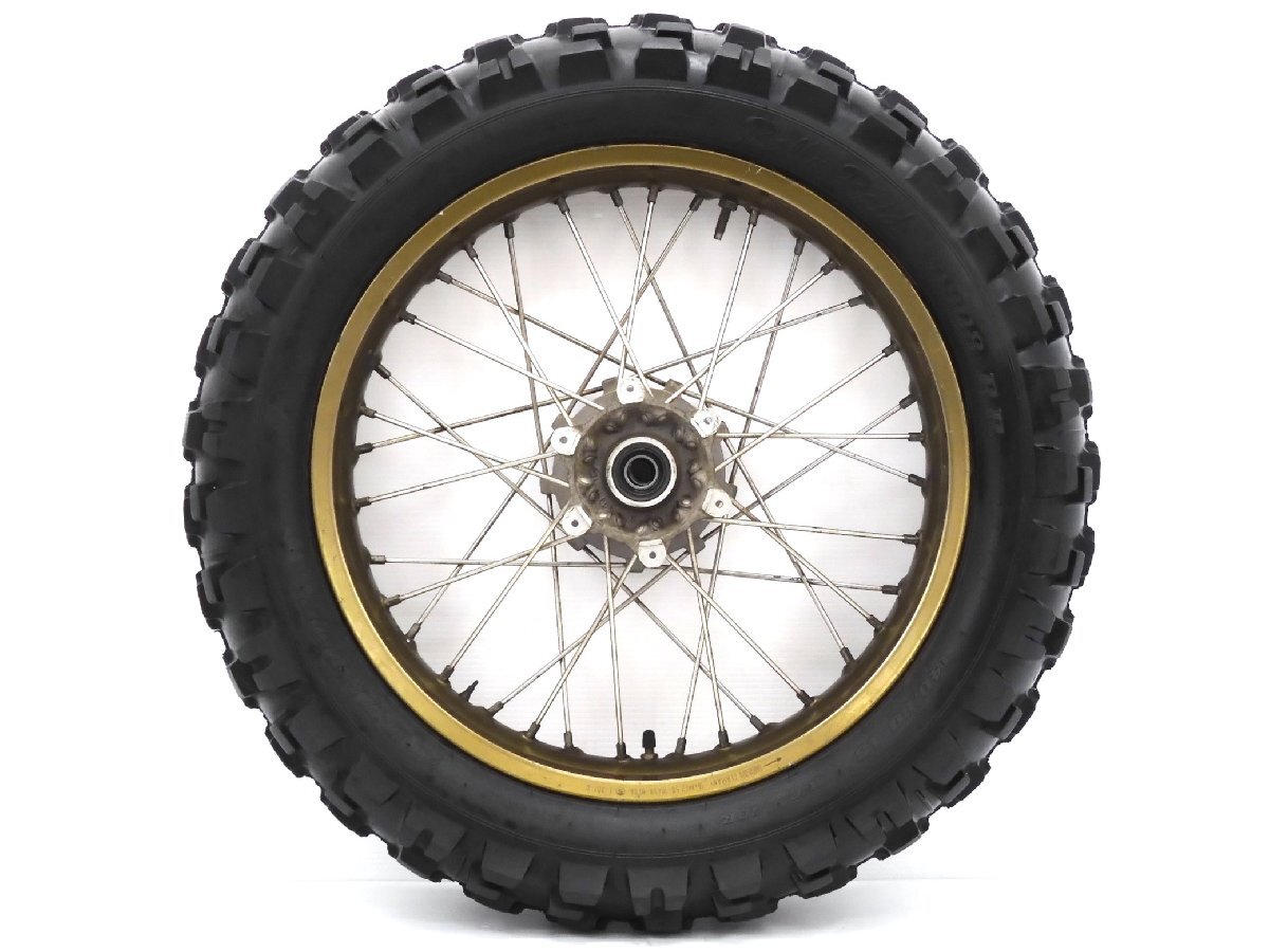 160【評価S】 BMW G650X チャレンジ 純正 スポーク リア ホイール MT2.50×18 タイヤ 溝9mm 140/80-18 BEHR GERMANY Challenge拍卖