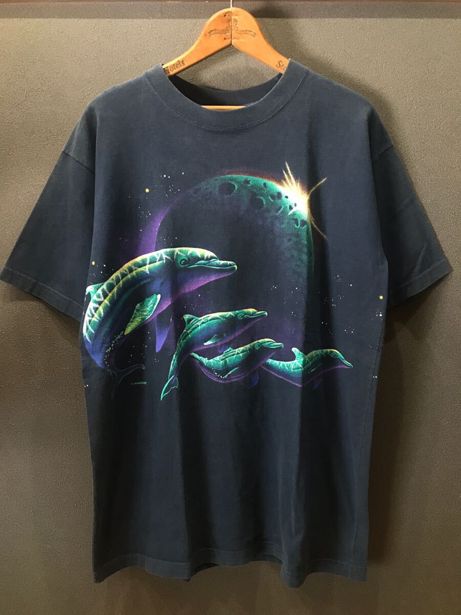 ビンテージ アートTシャツ イルカ ドルフィン 古着 90s アメリカ製拍卖