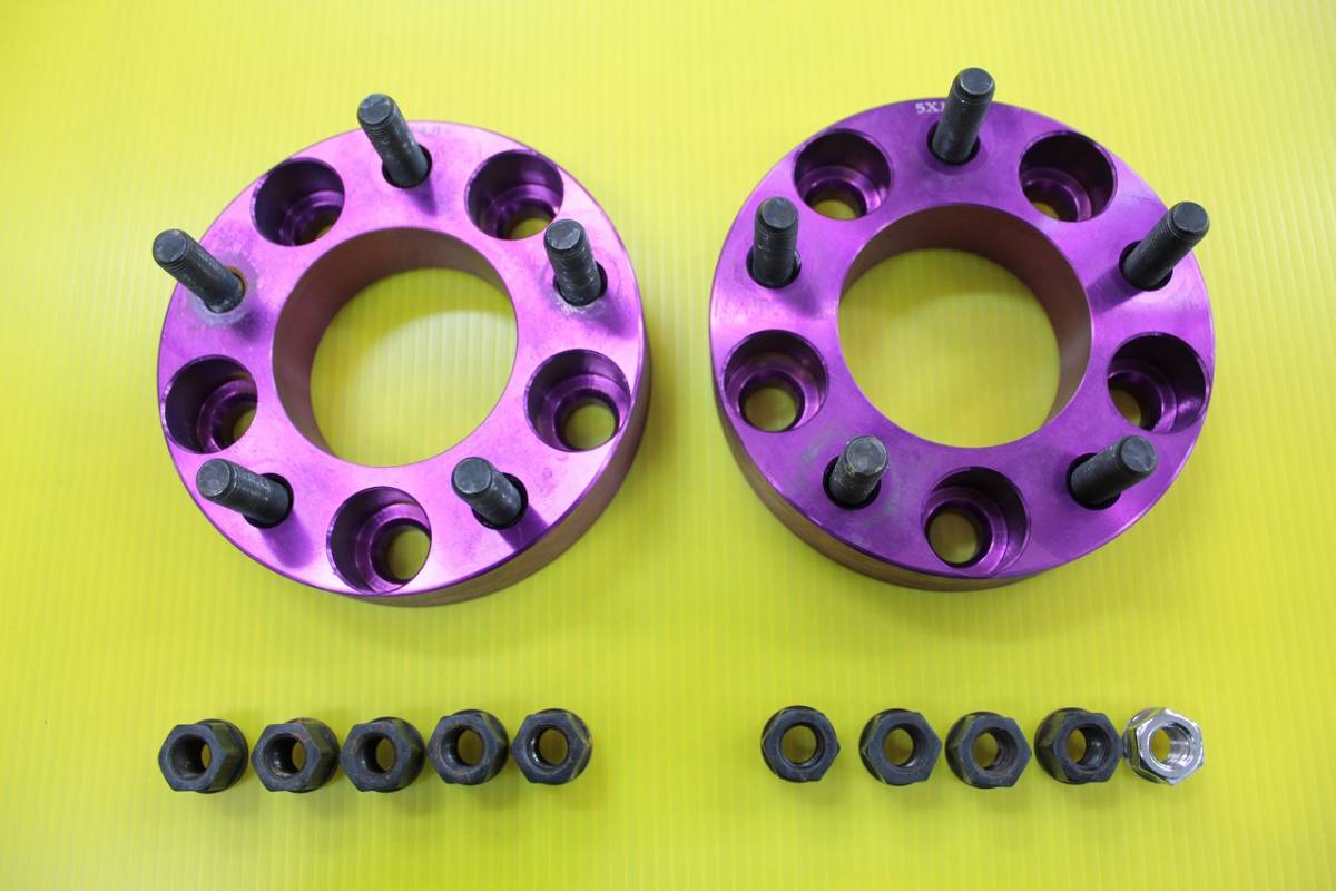 ☆社外 汎用 ワイド トレッド スペーサー 35mm PCD114.3 5穴 P1.25 日産・スバル系 中古 競技用☆拍卖