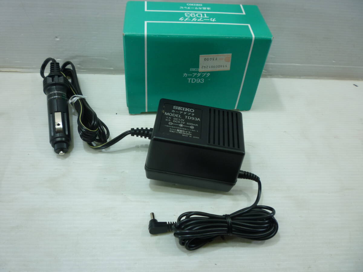 古いセイコーの液晶カーテレビのアダプター SEIKO TD93A セイコー カーアダプタ アダプター 12V 旧車 1990年代拍卖