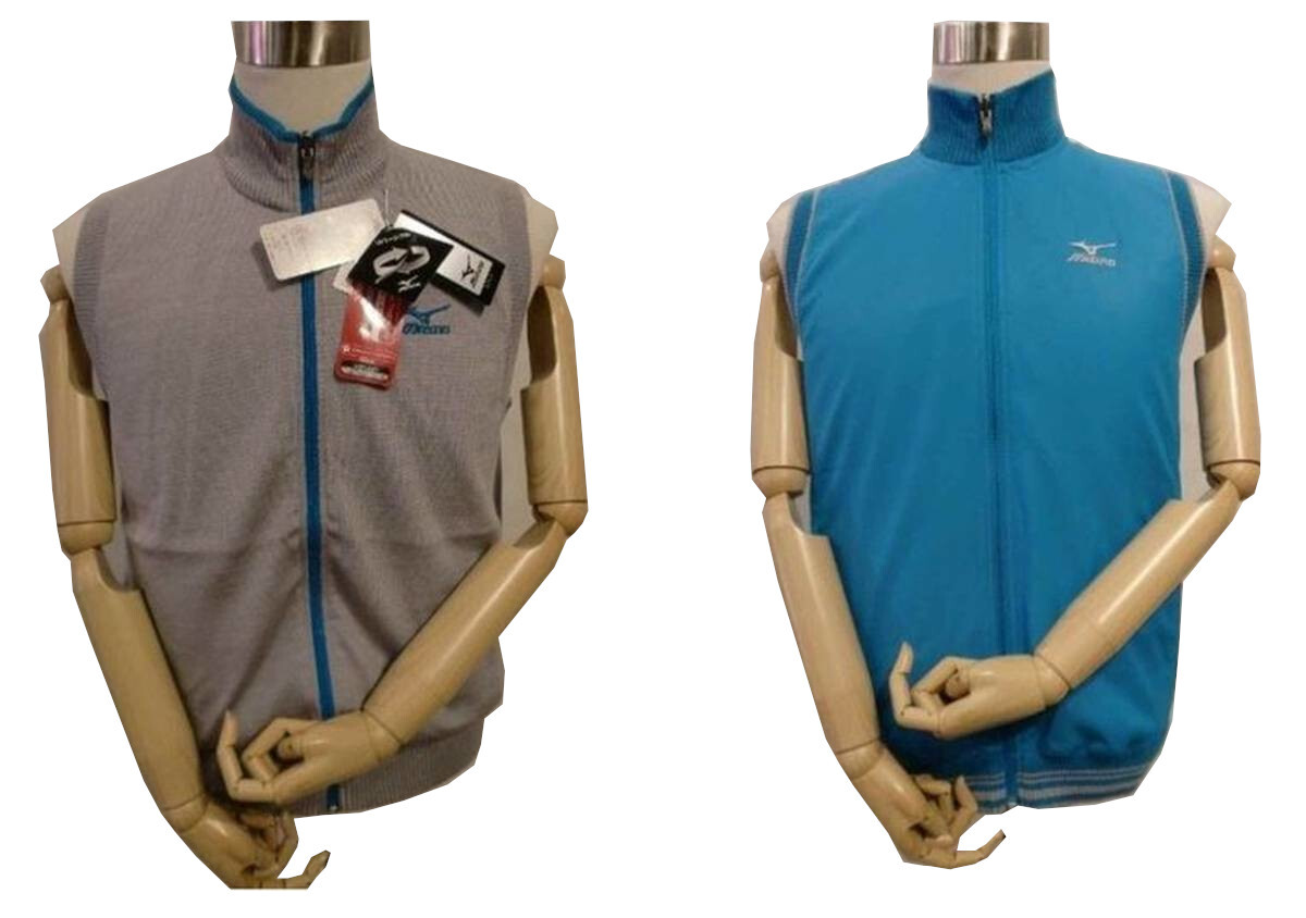 ミズノ ゴルフ MIZUNO GOLF メンズゴルフウェア 秋冬モデル ニット&布帛リバーシブルベスト 50%OFF グレー杢 L寸拍卖