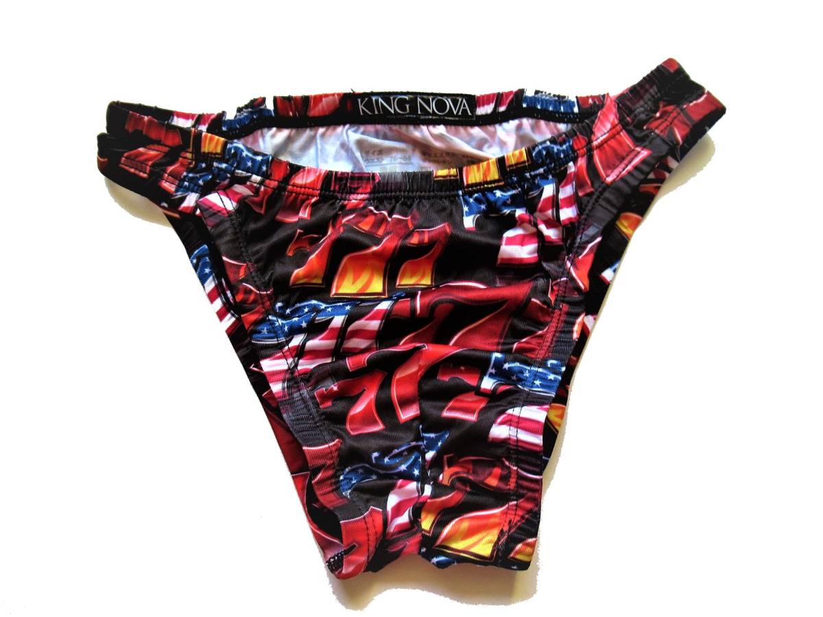 メンズファッション 下着 ビキニブリーフ KING NOVA/キングノバ ビキニパンツ(LL寸)エンジ 777柄 p06 拍卖